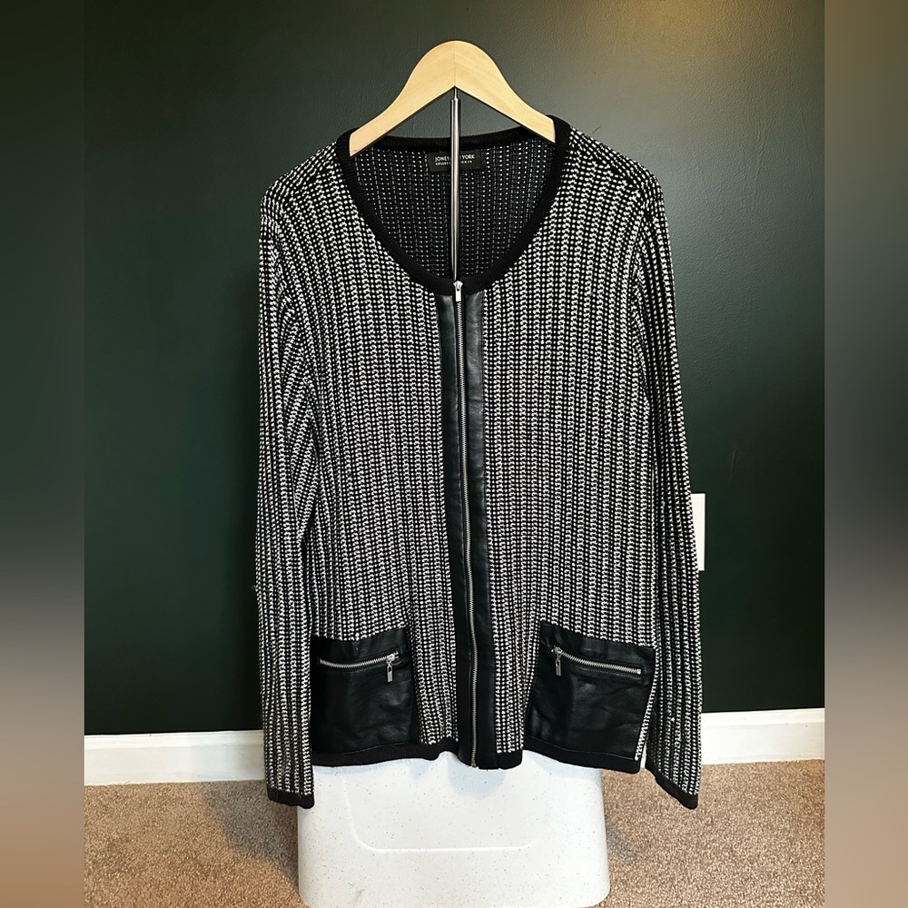 Jones New York Zip Up Sweater 2X